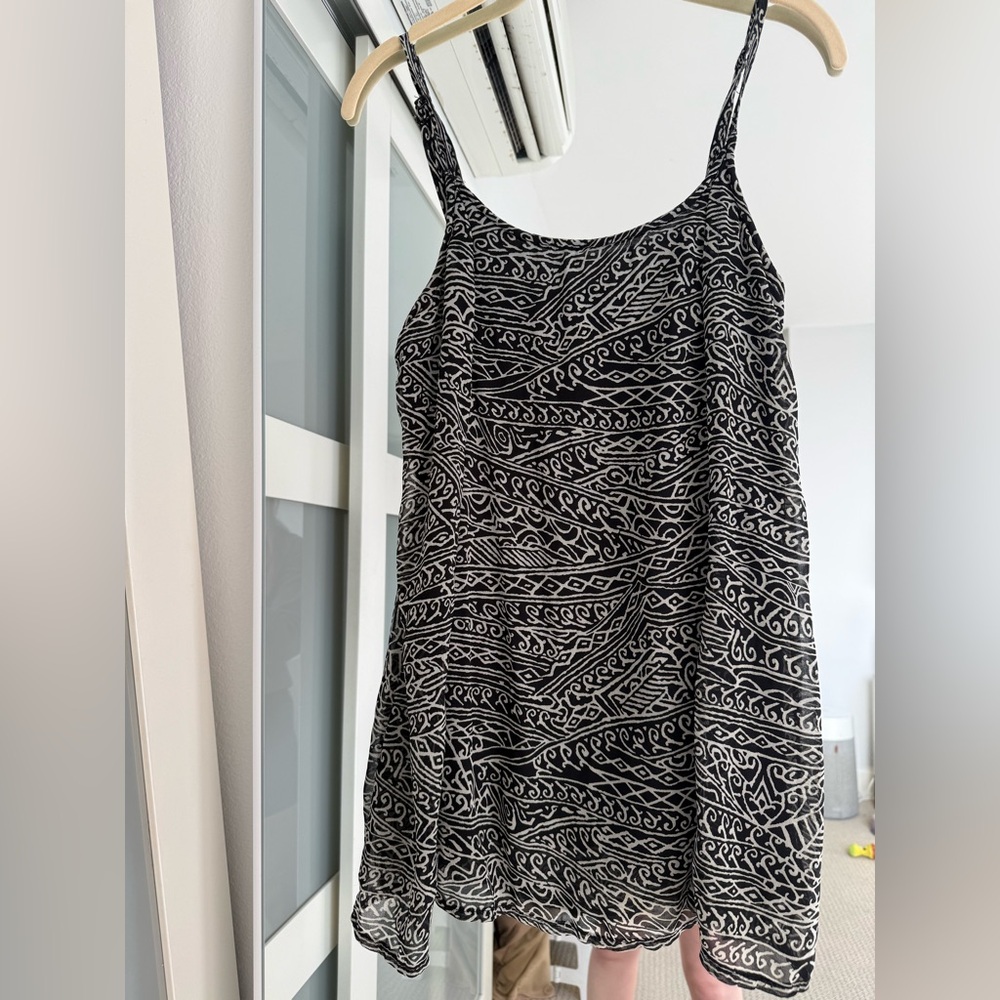 Brandy Melville Black & White Tribal Print Mini Dress | One Size